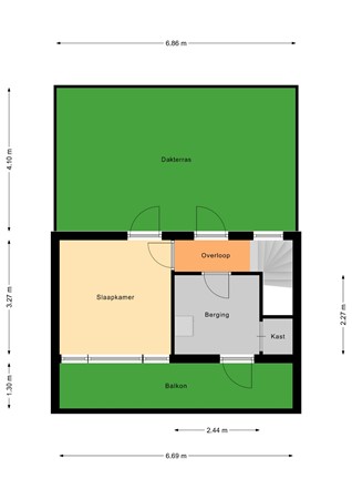 Floorplan - Cleyburchstraat 42B02, 3039 DE Rotterdam